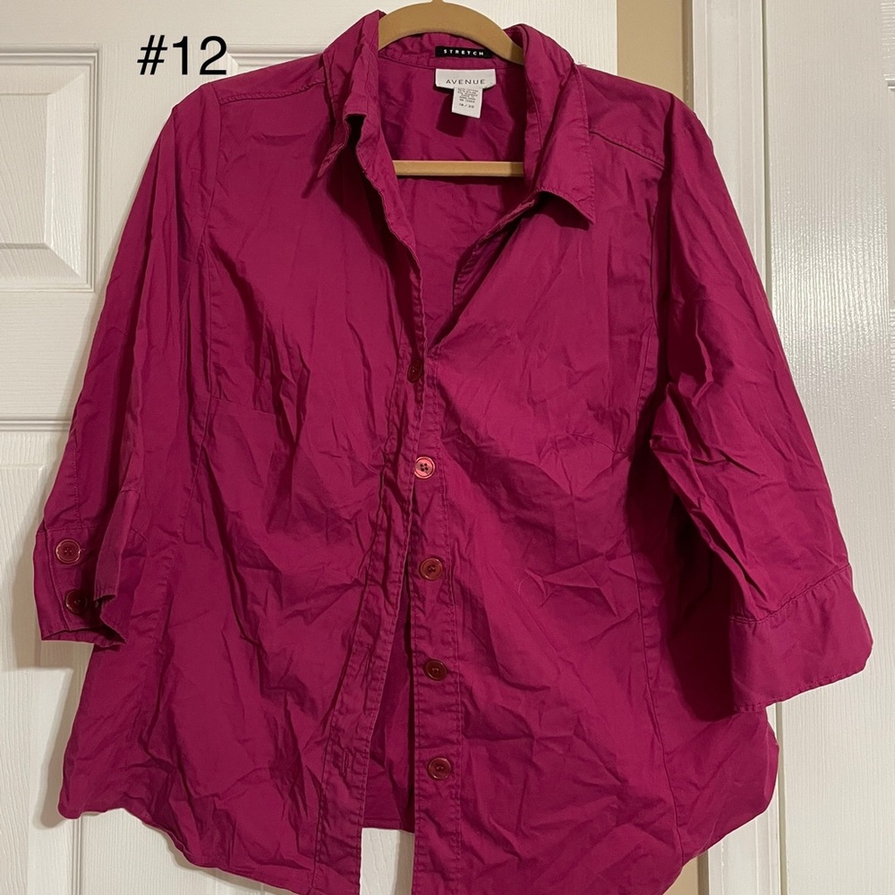 Avenue, magenta 3/4 sleeve, 18/20